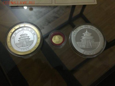 набор из трех китайских монет Панда (2 серебро и 1 золото) - image-01-01-16-06-10 (1)_500x375
