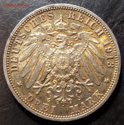 DREI MARK DEUTSCHES REICH 1913 - 20160102_003939