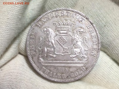 Германия Бремен талер 1865В 2-й немец фестеваль стрельбы - image