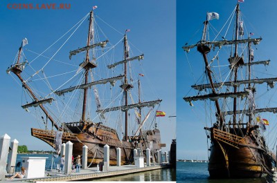 Кораблики на банкнотах - испанский парусник El Galeón,.JPG