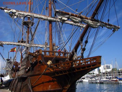 Кораблики на банкнотах - Испанский корабль El Galeon Andalucia.JPG