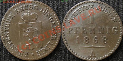 Рейсс-Оберграйц. - 1 пфенниг 1868