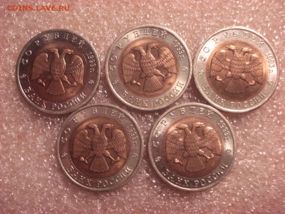 Красная книга 1993 год - все пять монет - Unc, блеск. - DSC05142.JPG