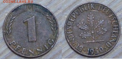 Германия, 1 пф. 10 шт. по 2р. до 11.01.2015г. 22-00 - 1950.JPG