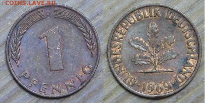 Германия, 1 пф. 10 шт. по 2р. до 11.01.2015г. 22-00 - 1969.JPG