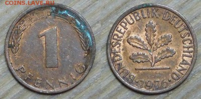 Германия, 1 пф. 10 шт. по 2р. до 11.01.2015г. 22-00 - 1976.JPG