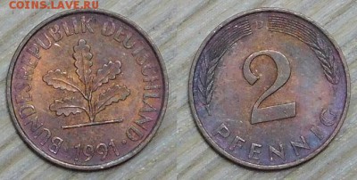 Германия, 2 пф. 10 шт. по 2р. до 11.01.2016г. 22-00 - 1991.JPG