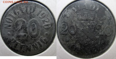 Нотгельды Германии. Обзорная тема. - 20 пф.1920г Кассель