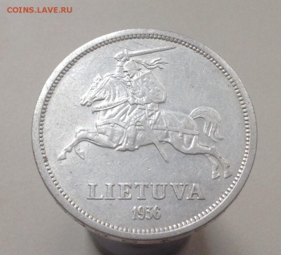 5 лит 1936 г и еще пара монет серебро - image