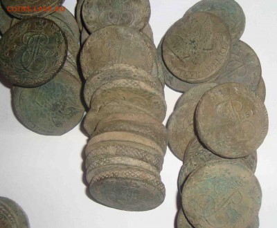клад в 300 пятаков от 1758 до 1789гг.Оценка - 19