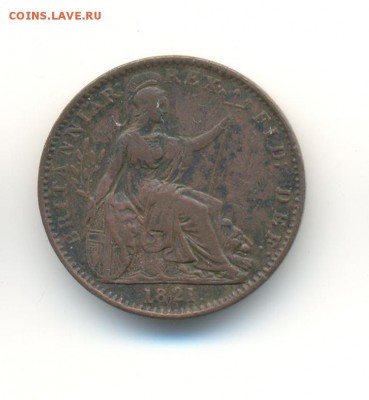 Британия. фартинг 1821. до 10.01 в 14:00 мск - 18