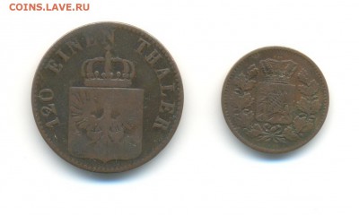 Пруссия 3 пфеннинга 1852, Бавария 1 пфеннинг 1870. до 10.01 - 6