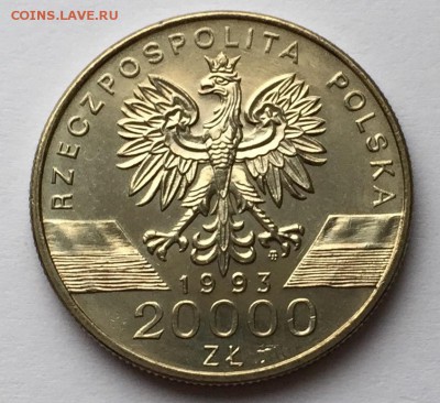 Польша 1993 20000zł Животный мир: Ласточковые UNC - ласточка_