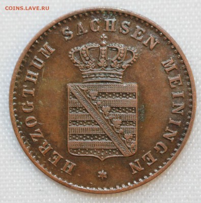 С 1 руб. САКСЕН-МАЙНИНГЕН 2 пфеннига 1868г.до 14.01 в 22 - IMG_9425.JPG