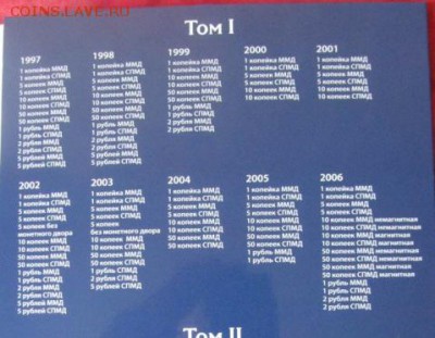 Набор альбомов для монет РФ 1997-2016 г. 22-00 11,01,2016 - список 1том