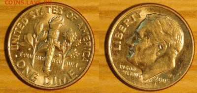 США, 1 дайм 2005-D, с 10 р., до 12.01.2016 22-00 мск - 10-2005.JPG