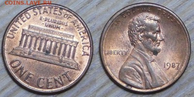 США, 1 цент, 10 шт. по 1р., до 12.01.2016 22-00 - 1987.JPG