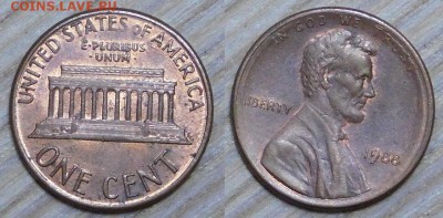 США, 1 цент, 10 шт. по 1 р., до 12.01.2016 22-00 - 1988.JPG