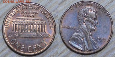США, 1 цент, 10 шт. по 1 р., до 12.01.2016 22-00 - 1995.JPG
