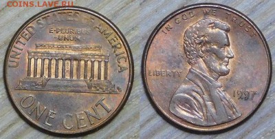 США, 1 цент, 10 шт. по 1 р., до 12.01.2016 22-00 - 1997.JPG
