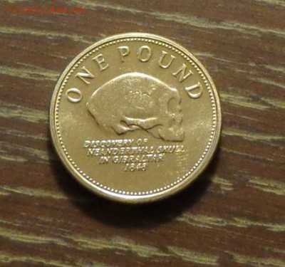 ГИБРАЛТАР - ЧЕРЕП НЕАНДЕРТАЛЬЦА до 15.01, 22.00 - гибралтар 1 фунт череп неандертальца