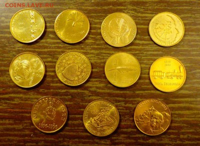 СЛОВЕНИЯ - 5 толарев ПОЛНЫЙ КОМПЛЕКТ 11 штук до 15.01, 22.00 - Словения 5 толаров набор 11 шт.