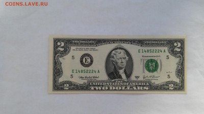 США, 2 доллара 2003 г. (Е) до 14.01.2016 г. - 20160110_141623