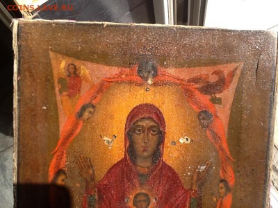 Икона знамение. Оклад кованный, серебро, без клейм. Оцените. - image