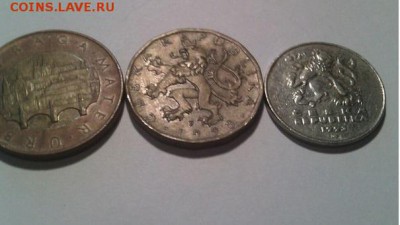 50(CZK), 20(CZK), 5(CZK) Чешские кроны до 11.01 22-00 - 1