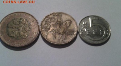 50(CZK), 20(CZK), 5(CZK) Чешские кроны до 11.01 22-00 - 2
