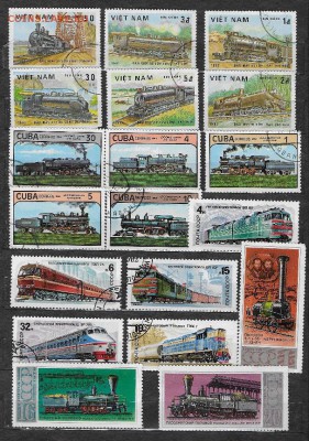 Марки мира. Локомотивы - Марки мира. Локомотивы