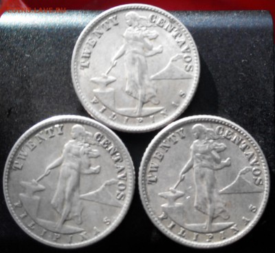 Амер.Филиппины, 20 сентаво 1944, 3шт, до 13.01.16 - 2016110114750