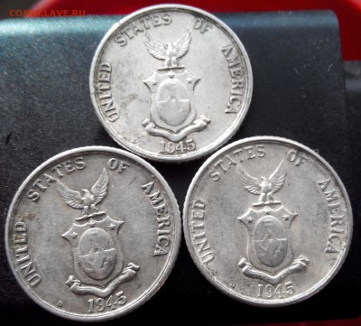 Амер.Филиппины, 20 сентаво 1945, 3шт, до 13.01.16 - 2016110115122