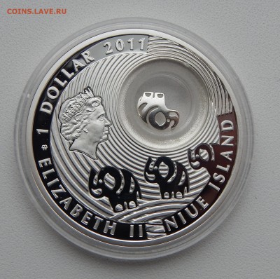 1 ДОЛЛАР2011 ПРУФ СЛОНИК серия(монеты на счастье)до 13.01.16 - DSCN2882.JPG