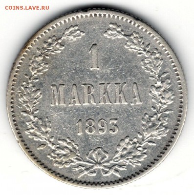 Русская Финляндия, 1 марка 1893, до 14.01 - 1