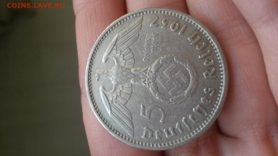 5 рейхсмарок А 1937 до 15.01.16 22-00 - 20160110_102852