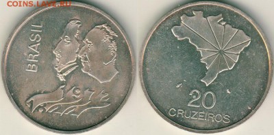Бразилия, 20 кр 1972, с 200! - до 22-00мск 11.01 - bra-20c-1972