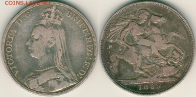 Британия, крона 1889 - до 22-00мск 11.01 - gb-1c-1889