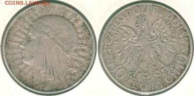 Польша, 10 зл. 1932, с 200! - до 22-00мск 11.01 - pol-20zl-1932