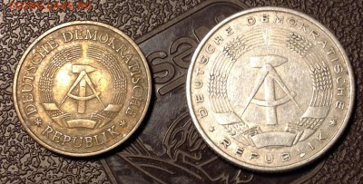 гдр 20 фенингов и 2 марки на оценку - image