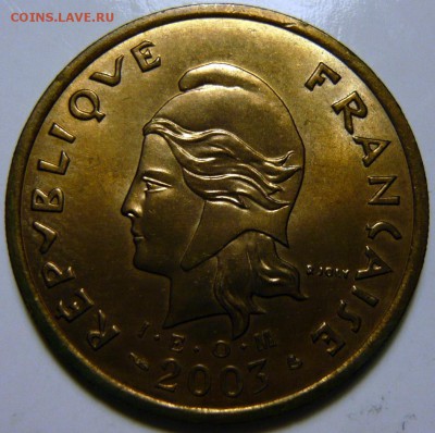 Французская Полинезия 100ф 2003г UNC - P1140007.JPG