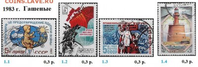 СССР 1983, 1984. ФИКС - 1983. Гашеные