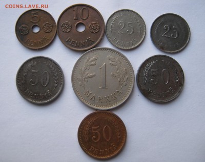 ФИНЛЯНДИЯ 8 монет.5,10,25,50 пенни,1 марка. 1921-1948. 18.01 - 007.JPG
