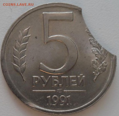 5 рублей 1991 Крупный выкус! до 14.01.16 21ч.00мин мск - SAM_4849.JPG