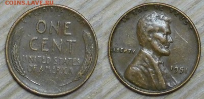 США, 1 цент, 1951 - Р, с 20р., до 18.01.2016г. 22-00 - 1951.JPG