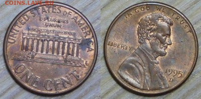 США, 1 цент, 10 шт. D+S, по 1р. до 18.01.2016 22-00 - 1995 d.JPG