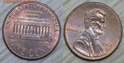 США, 1 цент, 10 шт. D+S, по 1р. до 18.01.2016 22-00 - 2002 d.JPG