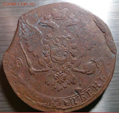 5 копеек 1758 - 1761 на оценку - 2 5 копеек 1758 реверс