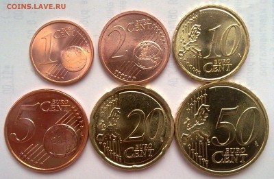 Литва 1,2,5,10,20,50 евро-центов 2015 UNC до 20.01 22.00 - 2310201510468