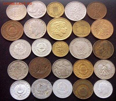 54 разные зарубежные монеты (см. описание). До 15.01_22.58мс - 2